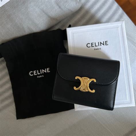 celine small wallet for credit cards|celine small triomphe wallet.